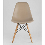 Пластиковый стул на ножках из массива бука Eames Beige варинант исполнения - 4 | Loft Concept в Омске