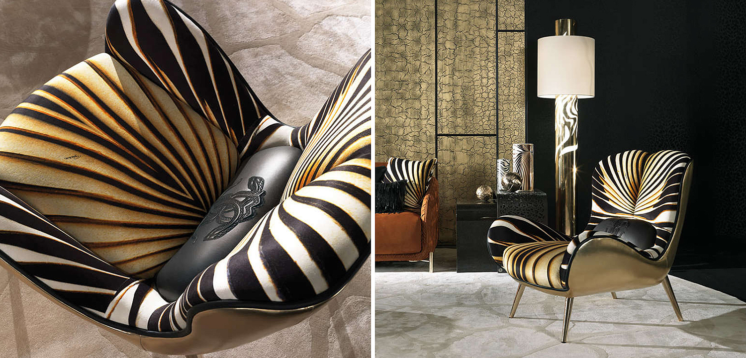 Дизайнерское Кресло Tifnit Armchairs стиль Roberto Cavalli I Дизайнерское Кресло Tifnit Armchairs стиль Roberto Cavalli I - Loft-Concept в Омске