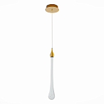 Подвесной светильник с плафоном в форме капли на золотистом каркасе Raindrop варинант исполнения - 3 | Loft Concept в Омске