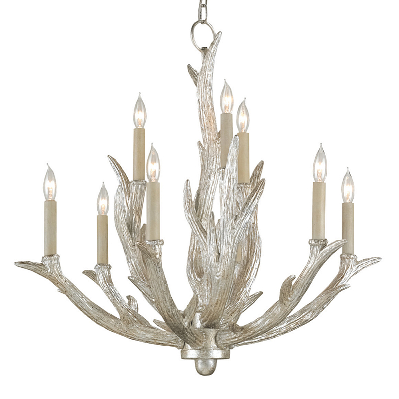 Люстра в виде рогов Rustic Antler Chandelier Серебряный Люстра в виде рогов Rustic Antler Chandelier Серебряный в Омске | Loft Concept