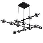 Люстра подвесная черная в сочетании с серыми стеклянными плафонами Embodiment варинант исполнения - 1 | Loft Concept в Омске