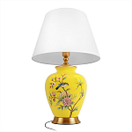 Настольная лампа желтая с изображением птиц Slip Away варинант исполнения - 9 | Loft Concept в Омске