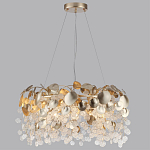 Люстра с декоративными подвесками из прозрачного стекла в форме монеток FAIRYTREE Light варинант исполнения - 8 | Loft Concept в Омске