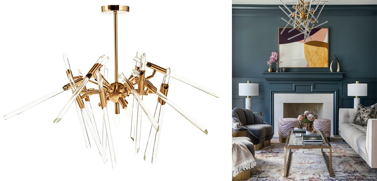 Люстра Ice Rods Chandelier brass Люстра Ice Rods Chandelier brass - Loft-Concept в Омске