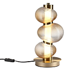 Настольная лампа с 3-мя рифлеными стеклянными шарами Marcelh Light варинант исполнения - 2 | Loft Concept в Омске