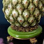 Настольная лампа с каркасом и декором в виде ананаса из фарфора и бронзы Pineapple Lamp варинант исполнения - 3 | Loft Concept в Омске