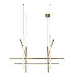 Люстра с 8-ю пересекающимися цилиндрическими плафонами на тонких тросах Trumpet tube варинант исполнения - 4 | Loft Concept в Омске