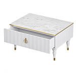 Стол журнальный белый с ящиком Expanses of Beauty варинант исполнения - 2 | Loft Concept в Омске