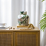 Ваза с крышкой фарфоровая с ручной росписью Leopard Collection  варинант исполнения - 4 | Loft Concept в Омске