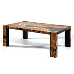 Кофейный Стол River in Autumn Elm Resin Coffee Table варинант исполнения - 4 | Loft Concept в Омске