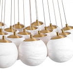 Люстра подвесная круглая с сферическими плафонами из натурального камня Glowing Spheres варинант исполнения - 7 | Loft Concept в Омске