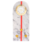 Часы погон МВД подарочные настольные из натурального камня Мрамор Military Clock варинант исполнения - 13 | Loft Concept в Омске