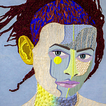 Картина с вышивкой Портрет wall panel People with the yellow ear 2 варинант исполнения - 2 | Loft Concept в Омске
