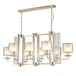 Люстра прямоугольной формы с 8-ю цилиндрическими плафонами из стекла Laurent варинант исполнения - 6 | Loft Concept в Омске