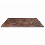 Стол обеденный с коричневой прямоугольной столешницей из керамики на четырех металлических ножках Brown Ceramics варинант исполнения - 2 | Loft Concept в Омске