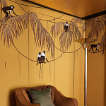 Обои с вышивкой ручной работы Étienne Original colourway on wool sateen варинант исполнения - 3 | Loft Concept в Омске