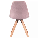 Стул мягкий с высокой спинкой на деревянных ножках Chair Dusty Pink варинант исполнения - 4 | Loft Concept в Омске