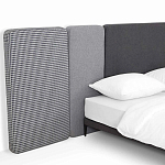 Кровать с большим мягким изголовьем Unity Dark Grey Bed варинант исполнения - 12 | Loft Concept в Омске