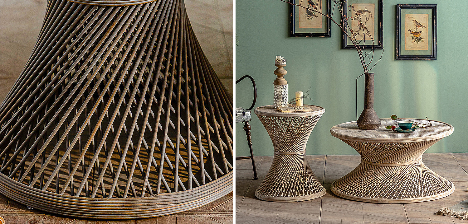 Приставной стол Zaire Wicker Coffee Table Light Приставной стол Zaire Wicker Coffee Table Light - Loft-Concept в Омске