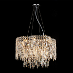 Люстра подвесная с хрустальными подвесками и металлическим основанием цвета Хром Ludivine Lighting варинант исполнения - 4 | Loft Concept в Омске