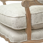 Кресло со спинкой из ротанга Ellie Rattan Armchair beige print flax варинант исполнения - 4 | Loft Concept в Омске