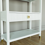 Стеллаж Elsa Dreams White со стеклянными полками и ящиком варинант исполнения - 2 | Loft Concept в Омске