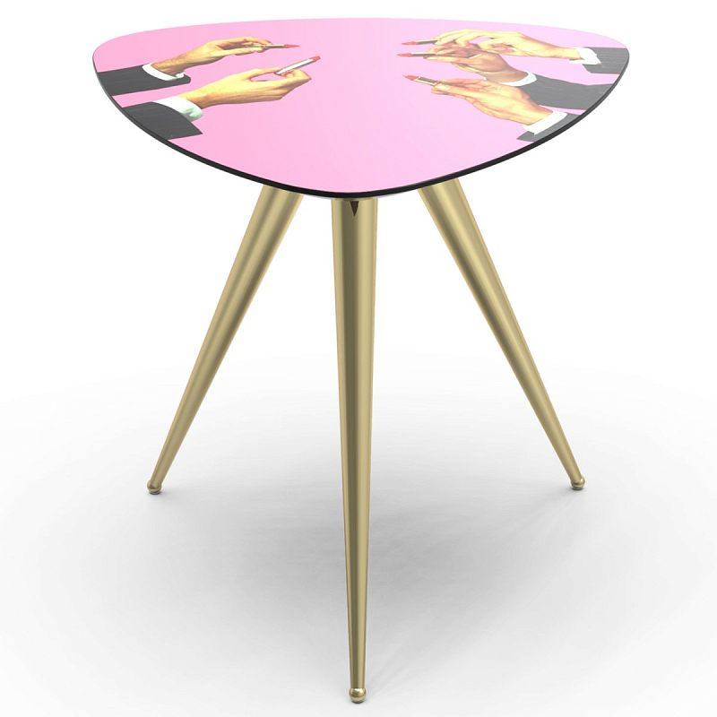 Журнальный стол Seletti Side Table Pink Lipsticks Розовый пастельный Латунь Журнальный стол Seletti Side Table Pink Lipsticks Розовый пастельный Латунь в Омске | Loft Concept