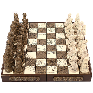 Шахматы из камня Cargador del Tiempo Chess Мексика ручная работа