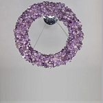 Люстра кргулая из фиолетового хрустального камня Purple Diamond варинант исполнения - 1 | Loft Concept в Омске