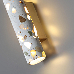 Бра с цилиндрическим белым бетонным плафоном Terrazzo Light варинант исполнения - 4 | Loft Concept в Омске