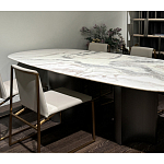 Стол обеденный мраморный с колоннами Marble Column Table варинант исполнения - 4 | Loft Concept в Омске