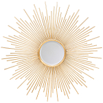 Зеркало-солнце круглое в раме из металла с золотыми с лучами Rays of Peace варинант исполнения - 1 | Loft Concept в Омске