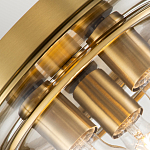 Потолочный светильник для ванных комнат с круглым стеклянным плафоном и тремя лампами Quoizel варинант исполнения - 4 | Loft Concept в Омске