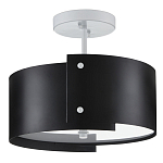 Потолочный светильник круглый светодиодный Semicircular White Panels чёрный варинант исполнения - 3 | Loft Concept в Омске