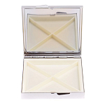 Таблетница карманная квадратная с 4-мя отделениями с зеркалом и накладкой из натурального камня Содалит Silver Stone Pillboxes варинант исполнения - 3 | Loft Concept в Омске