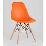 Пластиковый стул на ножках из массива бука Eames Orange варинант исполнения - 1 | Loft Concept в Омске