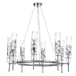Люстра подвесная круглая с 8-ю цилиндрическими плафонами из стекла LIAISON варинант исполнения - 1 | Loft Concept в Омске