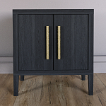 Тумбочка Primo с дверцами шпон Черный дуб варинант исполнения - 2 | Loft Concept в Омске