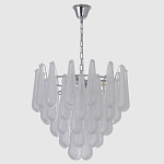 Люстра с подвесками из рифленного стекла в форме капель Textured Glass Chandelier варинант исполнения - 2 | Loft Concept в Омске