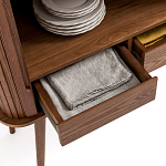 Буфет с двумя раздвижными дверцами Toinette Brown Wooden Cupboard варинант исполнения - 5 | Loft Concept в Омске