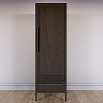 Узкий Шкаф Primo с 2 выдвижными ящиками Темный орех варинант исполнения - 2 | Loft Concept в Омске