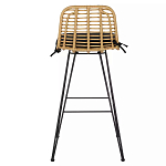 Стул барный с ротанговым плетением Half Bar Chair with Wicker без подлокотников варинант исполнения - 3 | Loft Concept в Омске
