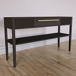 Дизайнерская Консоль с полкой и ящиком Primo Темный орех варинант исполнения - 2 | Loft Concept в Омске