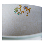 Ваза высокая из фарфора на бронзовом основании Turquoise Blooming Garden варинант исполнения - 3 | Loft Concept в Омске