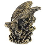 Декоративная статуэтка Дракон со стеклянным шаром Dragon and Glass Ball Gold Black варинант исполнения - 4 | Loft Concept в Омске