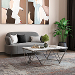 Диван в велюровой обивке серого цвета COLOR BLOCK варинант исполнения - 9 | Loft Concept в Омске