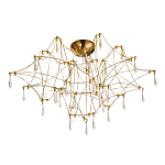 Потолочный светильник с тонкой металлической конструкцией цвета золото Quasar варинант исполнения - 1 | Loft Concept в Омске