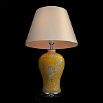 Настольная лампа желтая с изображением белых птиц Flight Among Acacia варинант исполнения - 4 | Loft Concept в Омске