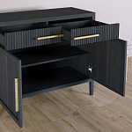 Буфет Primo с двумя ящиками и двумя фасадами Черный дуб варинант исполнения - 5 | Loft Concept в Омске