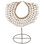 Этническое ожерелье из ракушек на подставке White Shells Necklace варинант исполнения - 1 | Loft Concept в Омске